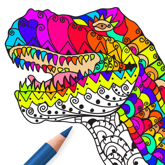Desenhos de Dinosauros para Colorir para Adultos – Os melhores jogos e  aplicativos para iPhone e iPad
